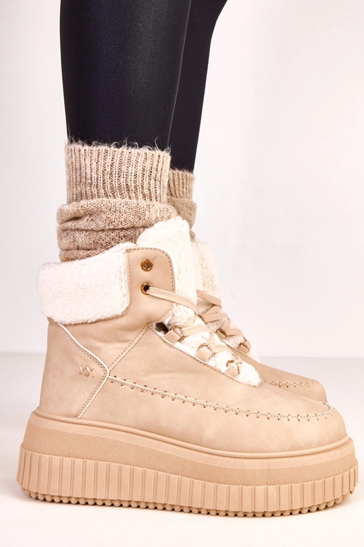 Botas esportivos quentes marrons com...