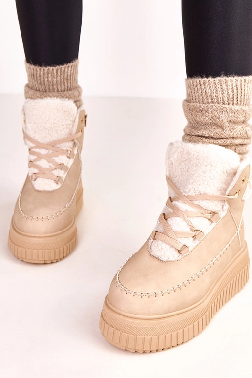 Botas esportivos quentes marrons com...