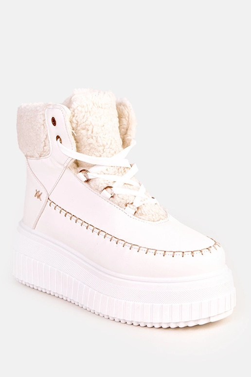 Botas esportivos quentes brancos com...