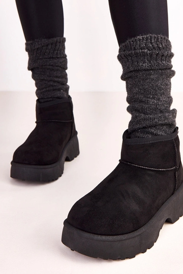 Botas baixas de inverno negras de camurça sintética Joshua 2