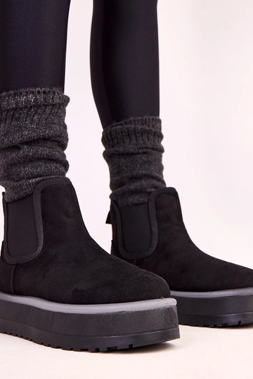 Botas baixas de inverno negras com elástico Nancey