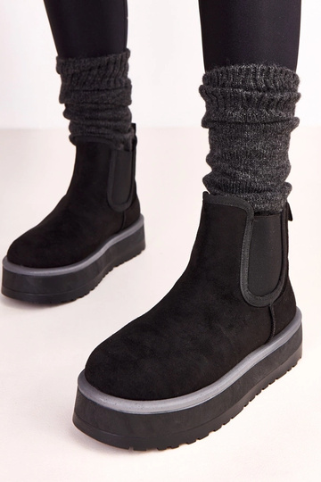 Botas baixas de inverno negras com elástico Nancey 2