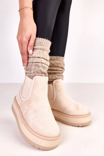 Bota de neve bege com forro... 2