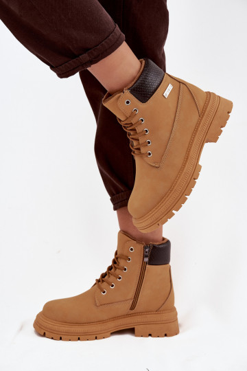 Botas femininas quentes estilo castelo marrons Selinda