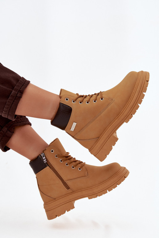 aquecimento sapato Feminino Casal o castelo cor marrom Selinda