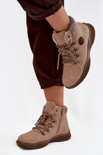 Botas femininas quentes acima do joelho bege Zenaya 2