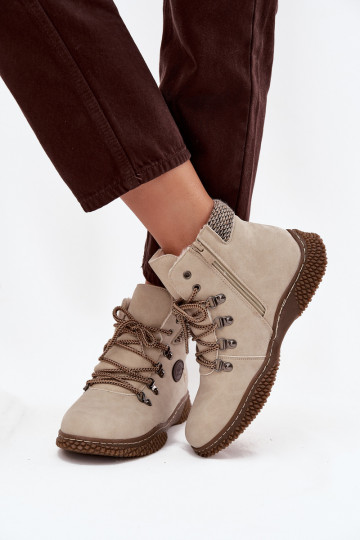 Botas femininas quentes acima do joelho na cor marfim Zenaya 2