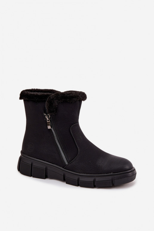 Botas de neve Feminino com uma plataforma com um casaco de pele cor preta Briselle Botas de neve Feminino com uma plataforma com um casaco de pele cor preta Briselle