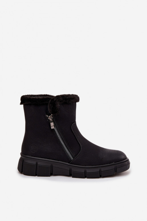 Botas de neve Feminino com uma plataforma com um casaco de pele cor preta Briselle Botas de neve Feminino com uma plataforma com um casaco de pele cor preta Briselle