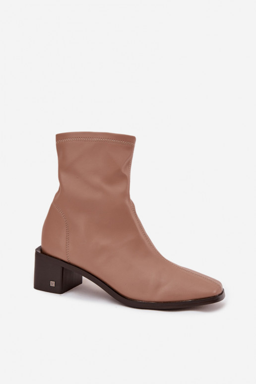 Feminino Botas com salto Vinceza 23-10791 bege Feminino Botas com salto Vinceza 23-10791 bege