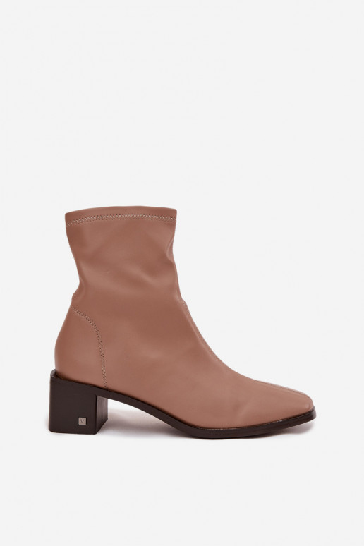 Feminino Botas com salto Vinceza 23-10791 bege Feminino Botas com salto Vinceza 23-10791 bege