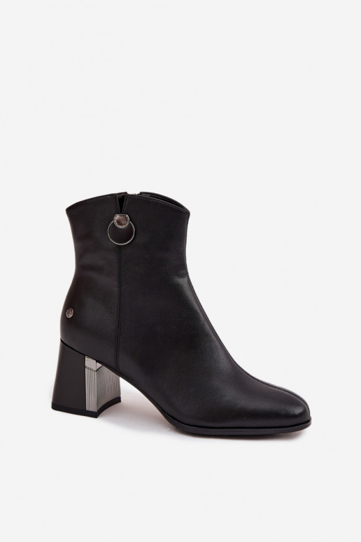 aquecimento BotasHabilitadoturalnej Skóry com salto Tem que serciejka K7203-04 cor preta aquecimento BotasHabilitadoturalnej Skóry com salto Tem que serciejka K7203-04 cor preta