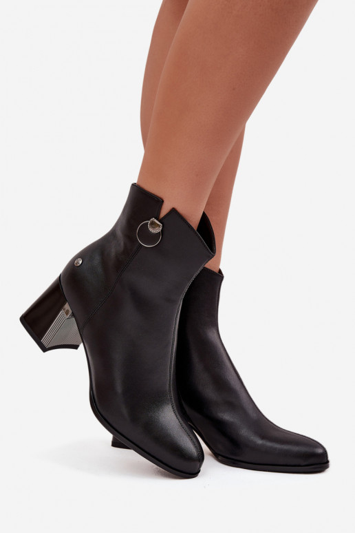 aquecimento BotasHabilitadoturalnej Skóry com salto Tem que serciejka K7203-04 cor preta aquecimento BotasHabilitadoturalnej Skóry com salto Tem que serciejka K7203-04 cor preta