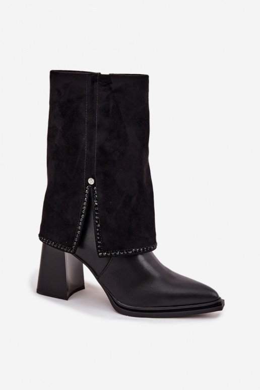 Pele Botas femininasEMyParainiętą CholeParaką aquecimento Tem que serciejka K7206-01 cor preta Pele Botas femininasEMyParainiętą CholeParaką aquecimento Tem que serciejka K7206-01 cor preta