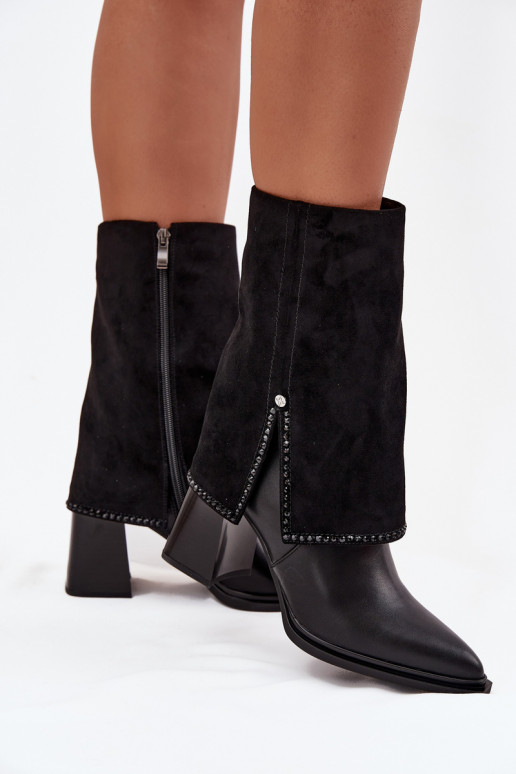 Pele Botas femininasEMyParainiętą CholeParaką aquecimento Tem que serciejka K7206-01 cor preta Pele Botas femininasEMyParainiętą CholeParaką aquecimento Tem que serciejka K7206-01 cor preta