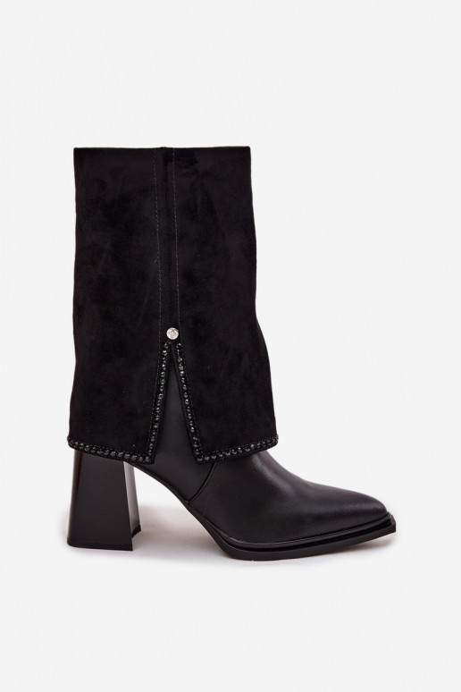 Pele Botas femininasEMyParainiętą CholeParaką aquecimento Tem que serciejka K7206-01 cor preta Pele Botas femininasEMyParainiętą CholeParaką aquecimento Tem que serciejka K7206-01 cor preta