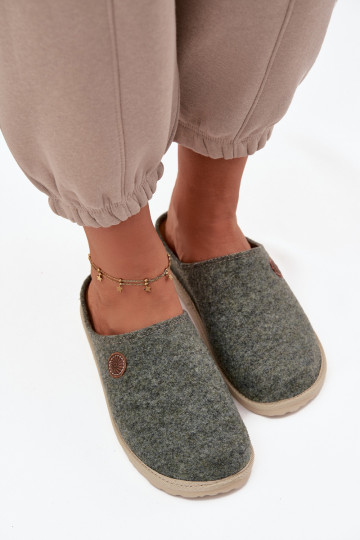 Pantufas femininas Inblu CS000047, cor verde