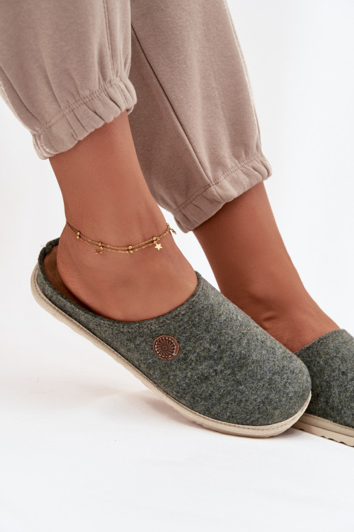 sapato caseiro Chinelos Feminino Inblu CS000047 cor verde sapato caseiro Chinelos Feminino Inblu CS000047 cor verde