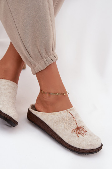 Feminino sapato caseiro Chinelos Inblu NL000011 bege