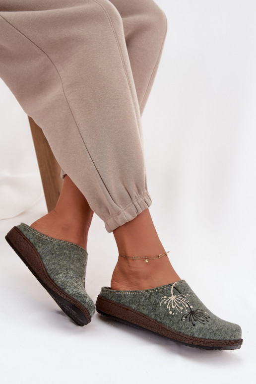 Feminino sapato caseiro Chinelos Inblu NL000011 cor verde Feminino sapato caseiro Chinelos Inblu NL000011 cor verde