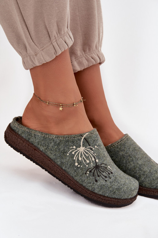 Feminino sapato caseiro Chinelos Inblu NL000011 cor verde Feminino sapato caseiro Chinelos Inblu NL000011 cor verde