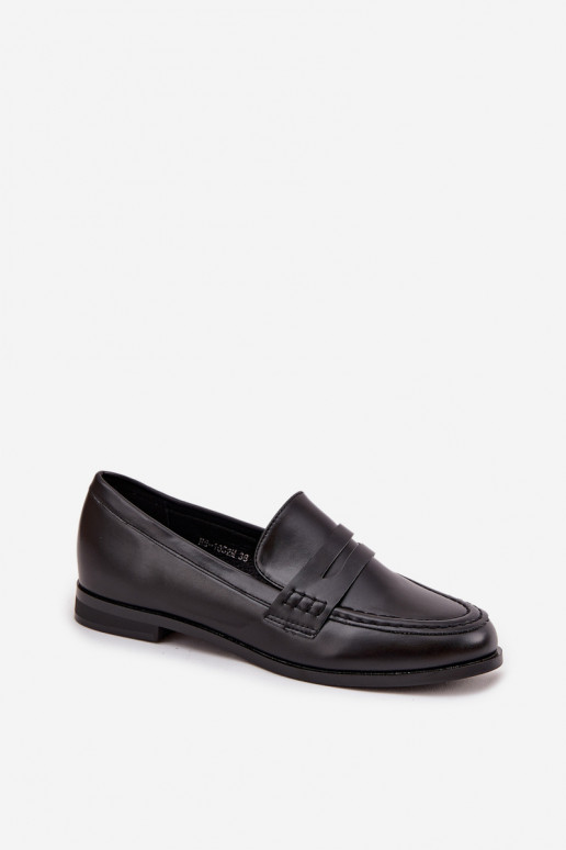Mocassins Mocassins Feminino de couro ecológico cor preta Bessina Mocassins Mocassins Feminino de couro ecológico cor preta Bessina
