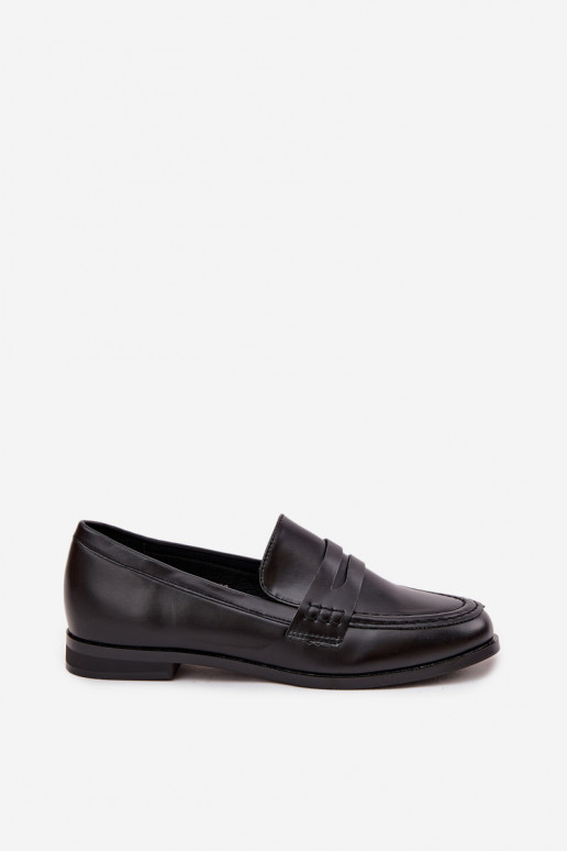 Mocassins Mocassins Feminino de couro ecológico cor preta Bessina Mocassins Mocassins Feminino de couro ecológico cor preta Bessina