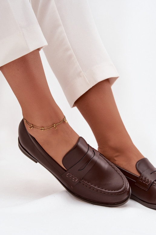 Mocassins Mocassins Feminino de couro ecológico CzekoladoParae Bessina Mocassins Mocassins Feminino de couro ecológico CzekoladoParae Bessina