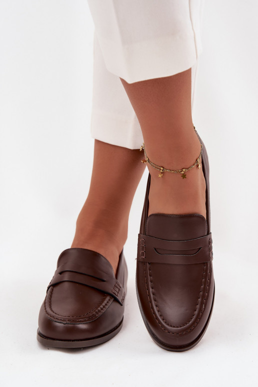 Mocassins Mocassins Feminino de couro ecológico CzekoladoParae Bessina Mocassins Mocassins Feminino de couro ecológico CzekoladoParae Bessina