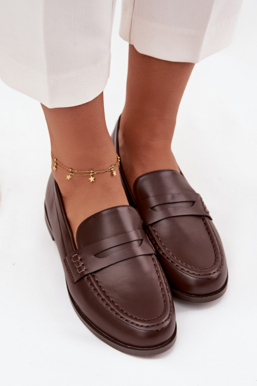 Mocassins Mocassins Feminino de couro ecológico CzekoladoParae Bessina Mocassins Mocassins Feminino de couro ecológico CzekoladoParae Bessina