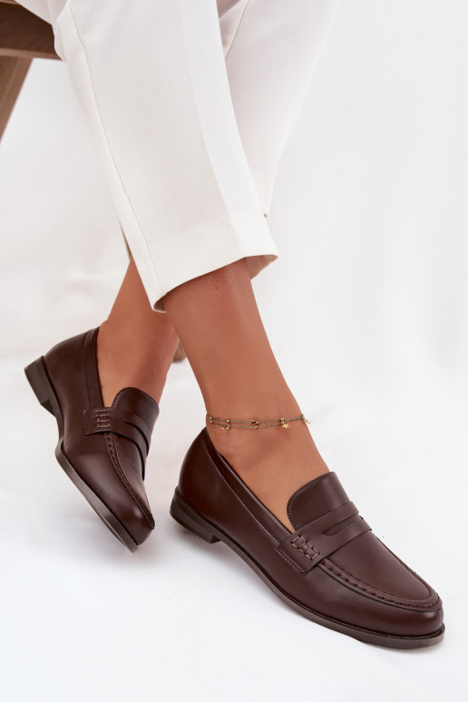 Mocassins Mocassins Feminino de couro ecológico CzekoladoParae Bessina Mocassins Mocassins Feminino de couro ecológico CzekoladoParae Bessina