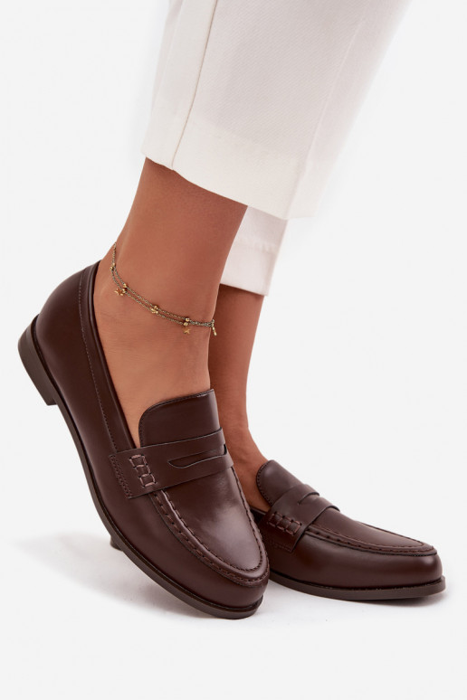 Mocassins Mocassins Feminino de couro ecológico CzekoladoParae Bessina Mocassins Mocassins Feminino de couro ecológico CzekoladoParae Bessina