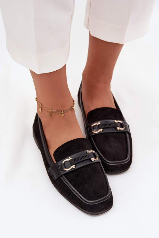 Mocassins Mocassins Feminino Com decorações Elemento cor preta Evelora Mocassins Mocassins Feminino Com decorações Elemento cor preta Evelora