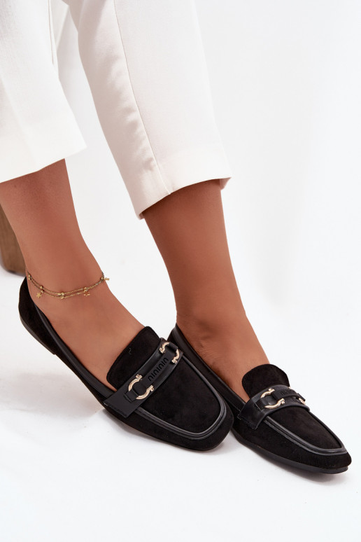 Mocassins Mocassins Feminino Com decorações Elemento cor preta Evelora Mocassins Mocassins Feminino Com decorações Elemento cor preta Evelora