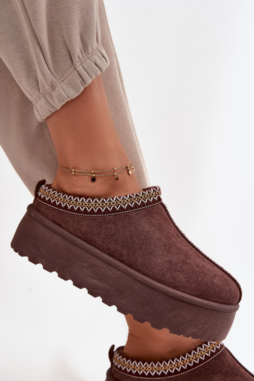 Botas de neve Feminino Com decorações Haftem CzekoladoParae Jenira Botas de neve Feminino Com decorações Haftem CzekoladoParae Jenira