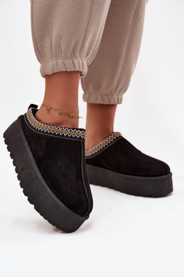 Botas de neve Feminino Com decorações Haftem cor preta Jenira 2