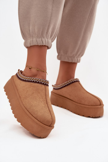 Botas de neve Feminino Com decorações Haftem cor marrom Jenira 2