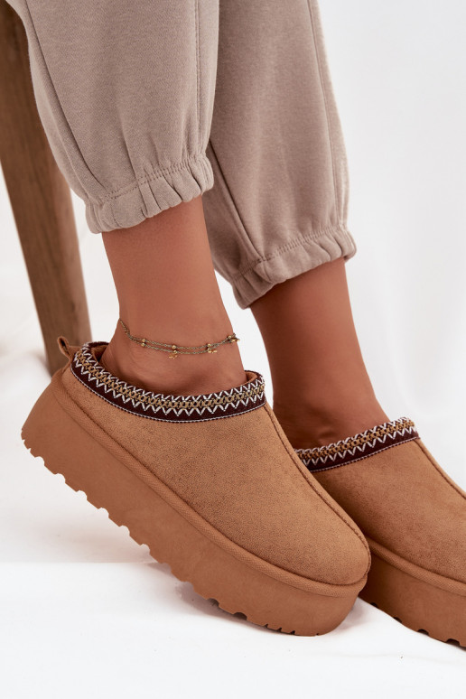 Botas de neve Feminino Com decorações Haftem cor marrom Jenira