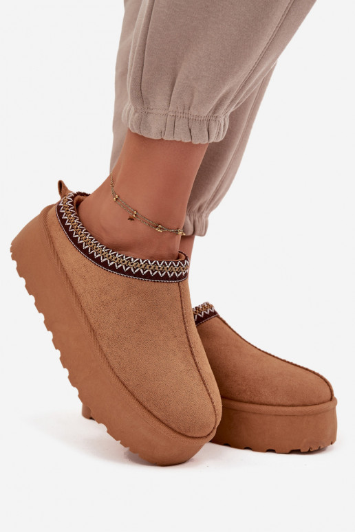 Botas de neve Feminino Com decorações Haftem cor marrom Jenira