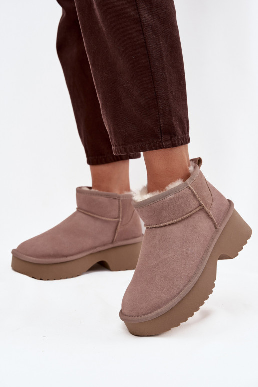 Botas de neve FemininoHabilitadoturalnego de camurçau aquecimento com pelo por dentro cor cáqui Milora Botas de neve FemininoHabilitadoturalnego de camurçau aquecimento com pelo por dentro cor cáqui Milora