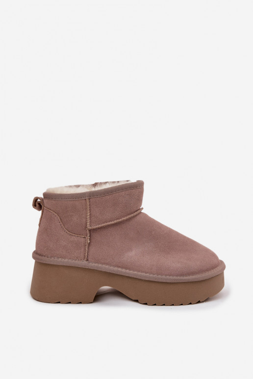 Botas de neve FemininoHabilitadoturalnego de camurçau aquecimento com pelo por dentro cor cáqui Milora Botas de neve FemininoHabilitadoturalnego de camurçau aquecimento com pelo por dentro cor cáqui Milora