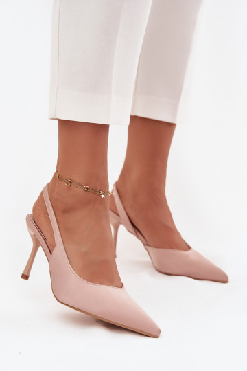 sapatos de salto altoOdkrytymi Piętami bege Lenira 2
