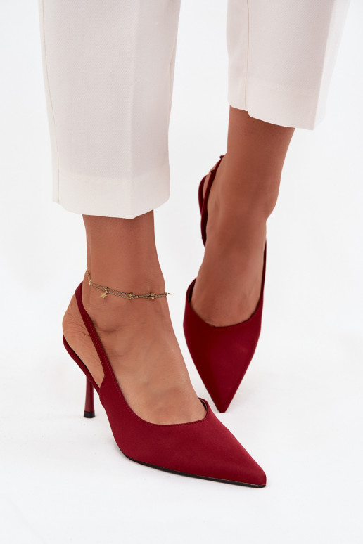 sapatos de salto altoOdkrytymi Piętami Borgonha Lenira sapatos de salto altoOdkrytymi Piętami Borgonha Lenira