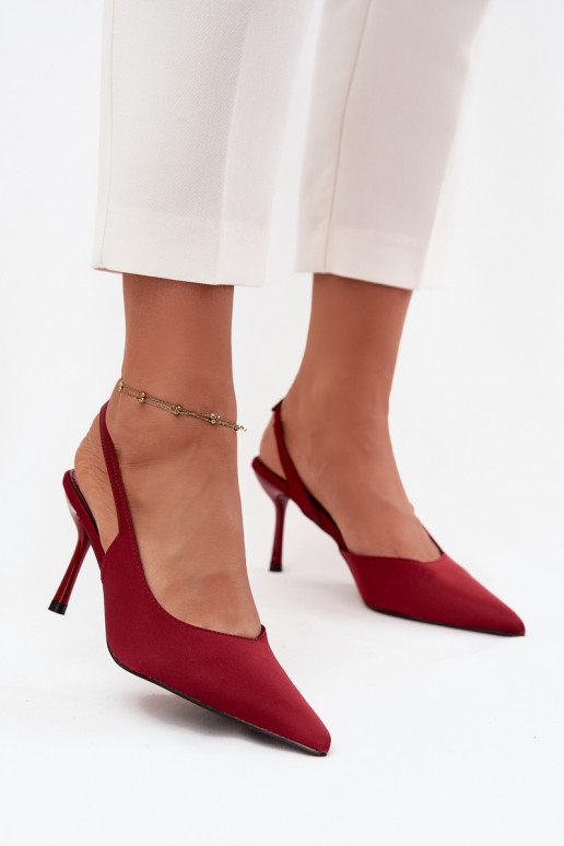 sapatos de salto altoOdkrytymi Piętami Borgonha Lenira sapatos de salto altoOdkrytymi Piętami Borgonha Lenira