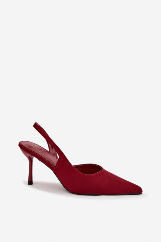 sapatos de salto altoOdkrytymi Piętami Borgonha Lenira sapatos de salto altoOdkrytymi Piętami Borgonha Lenira