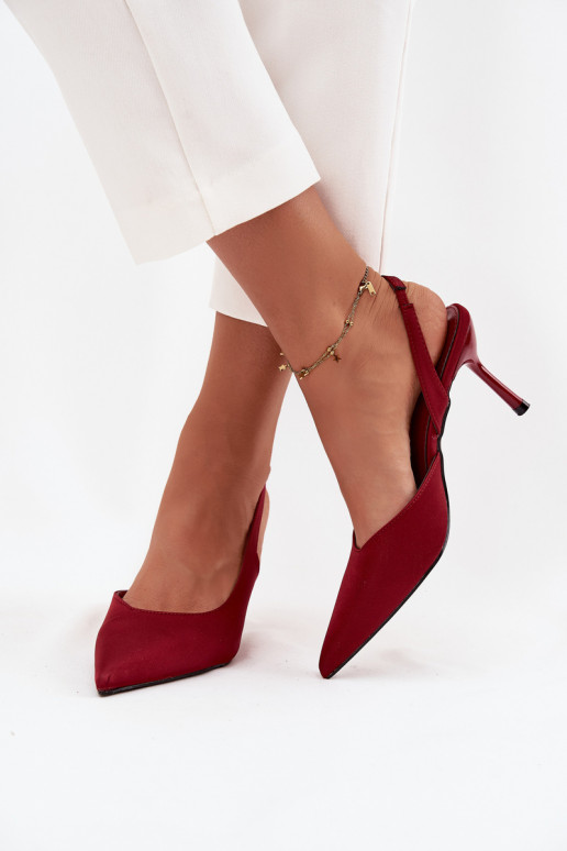 sapatos de salto altoOdkrytymi Piętami Borgonha Lenira sapatos de salto altoOdkrytymi Piętami Borgonha Lenira