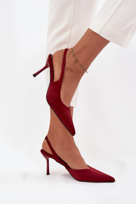 sapatos de salto altoOdkrytymi Piętami Borgonha Lenira sapatos de salto altoOdkrytymi Piętami Borgonha Lenira