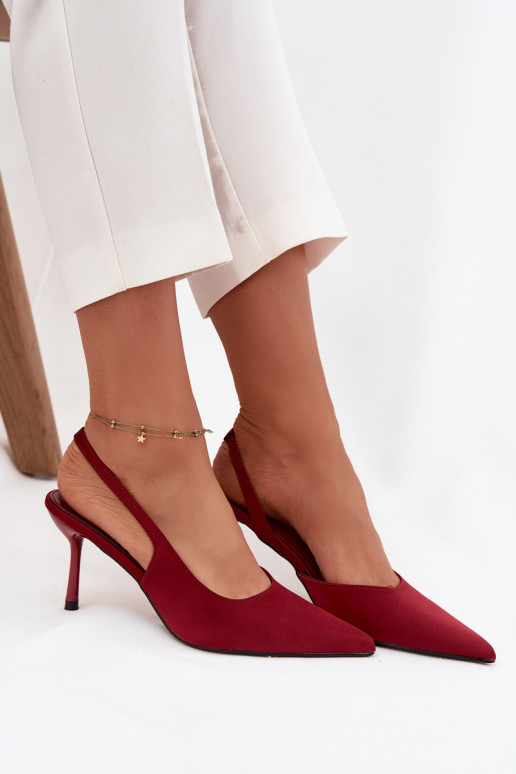 sapatos de salto altoOdkrytymi Piętami Borgonha Lenira sapatos de salto altoOdkrytymi Piętami Borgonha Lenira