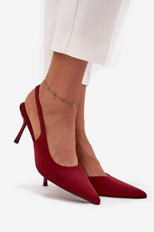 sapatos de salto altoOdkrytymi Piętami Borgonha Lenira sapatos de salto altoOdkrytymi Piętami Borgonha Lenira