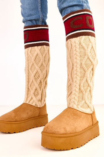 Botas de neve marrons com plataforma e cano alto Coo 2